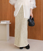 前後2WAYミックスループニットスカート/ベアワンピース