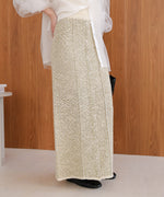 前後2WAYミックスループニットスカート/ベアワンピース