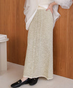 前後2WAYミックスループニットスカート/ベアワンピース