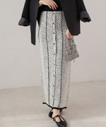 前後2WAYミックスループニットスカート/ベアワンピース