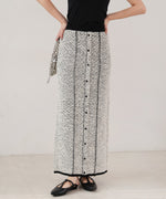 前後2WAYミックスループニットスカート/ベアワンピース