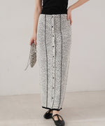 前後2WAYミックスループニットスカート/ベアワンピース