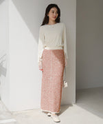 前後2WAYミックスループニットスカート/ベアワンピース