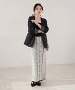 前後2WAYミックスループニットスカート/ベアワンピース