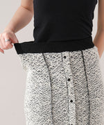 前後2WAYミックスループニットスカート/ベアワンピース