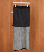 前後2WAYミックスループニットスカート/ベアワンピース