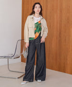 マルチＷＡＹ水彩柄サテン大判スカーフ