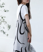 アートライン配色キャミワンピース