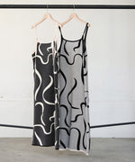 アートライン配色キャミワンピース