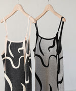 アートライン配色キャミワンピース