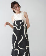 アートライン配色キャミワンピース