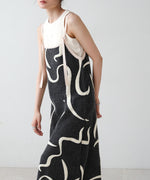 アートライン配色キャミワンピース