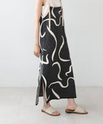 アートライン配色キャミワンピース