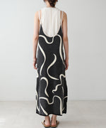 アートライン配色キャミワンピース