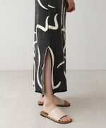 アートライン配色キャミワンピース