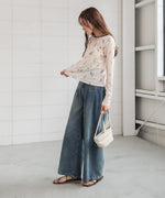 前後２ＷＡＹ花柄リボンカーディガン