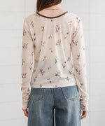 前後２ＷＡＹ花柄リボンカーディガン