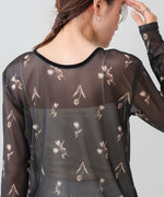 前後２ＷＡＹ花柄リボンカーディガン