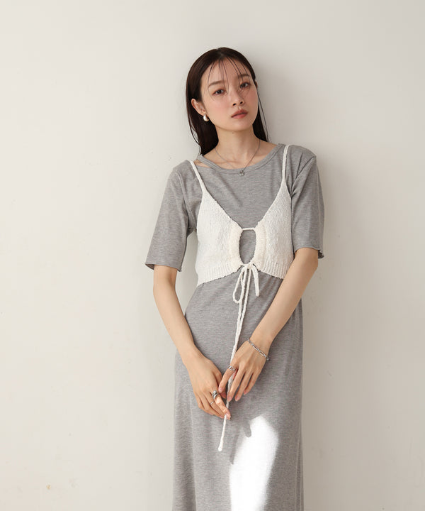 ドロスト付きビスチェ