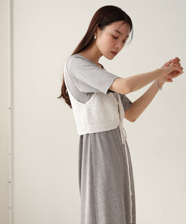 ドロスト付きビスチェ