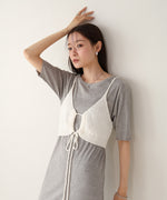 ドロスト付きビスチェ