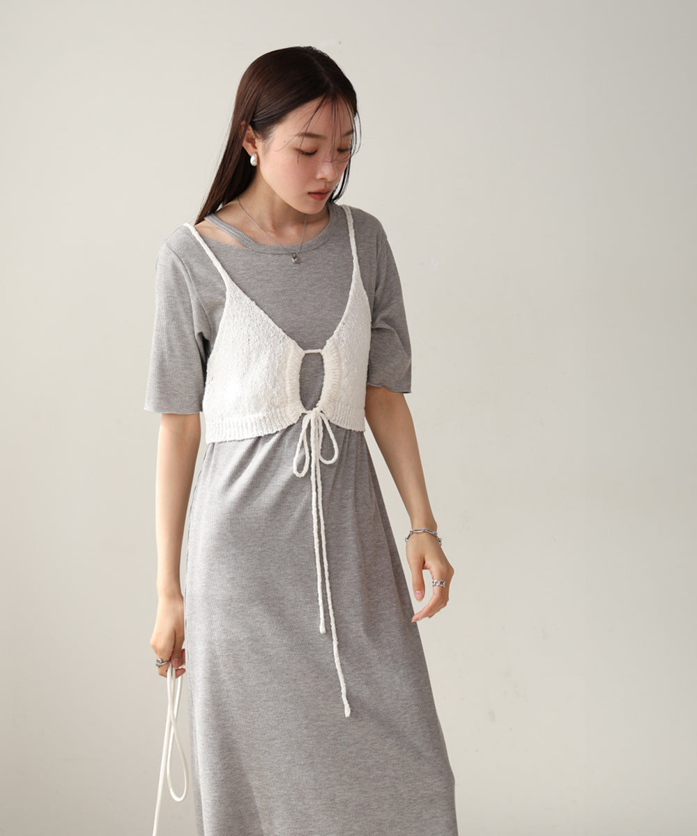 ドロスト付きビスチェ