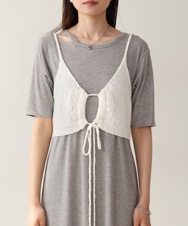 ドロスト付きビスチェ