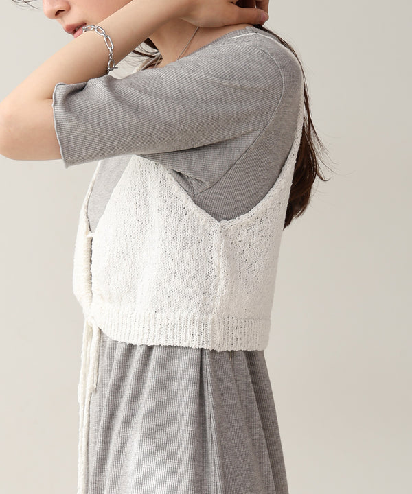 ドロスト付きビスチェ