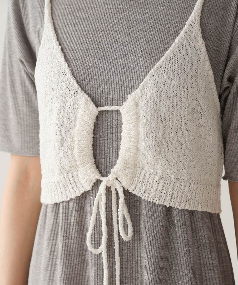 ドロスト付きビスチェ