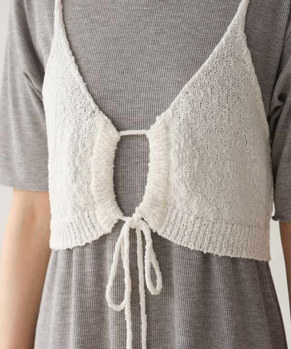 ドロスト付きビスチェ