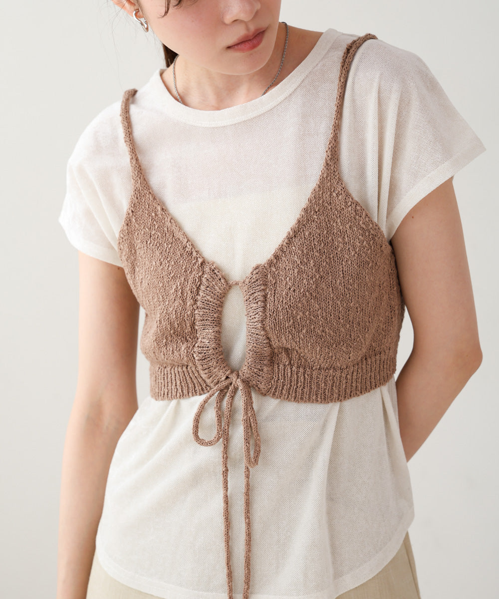 ドロスト付きビスチェ