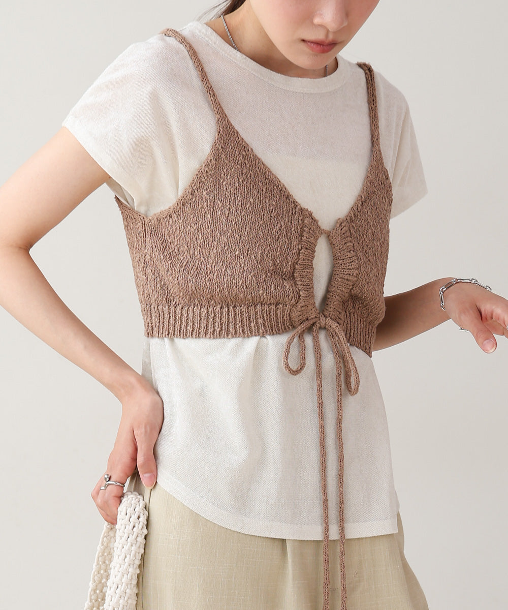 ドロスト付きビスチェ