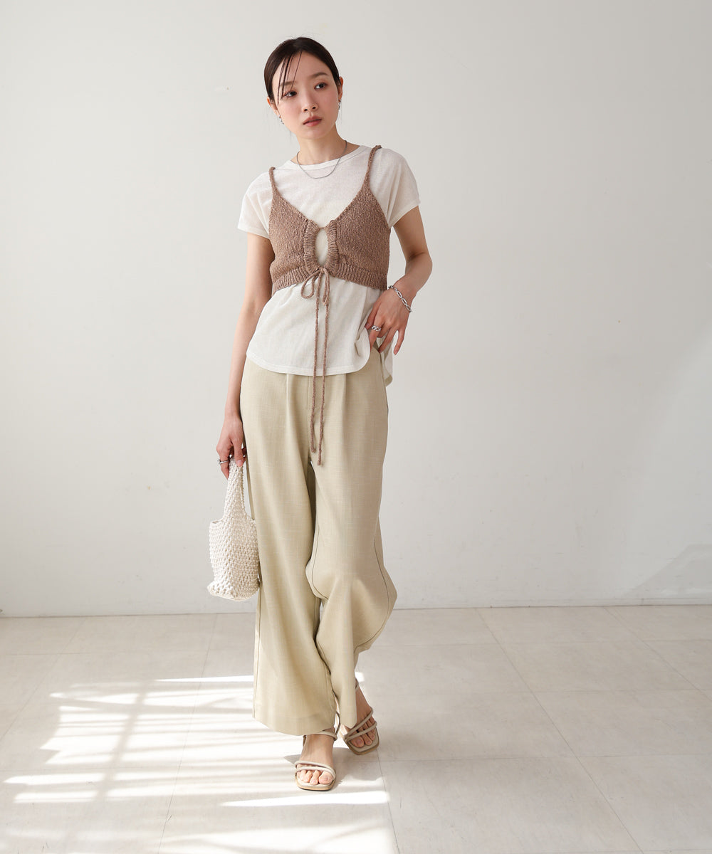 ドロスト付きビスチェ