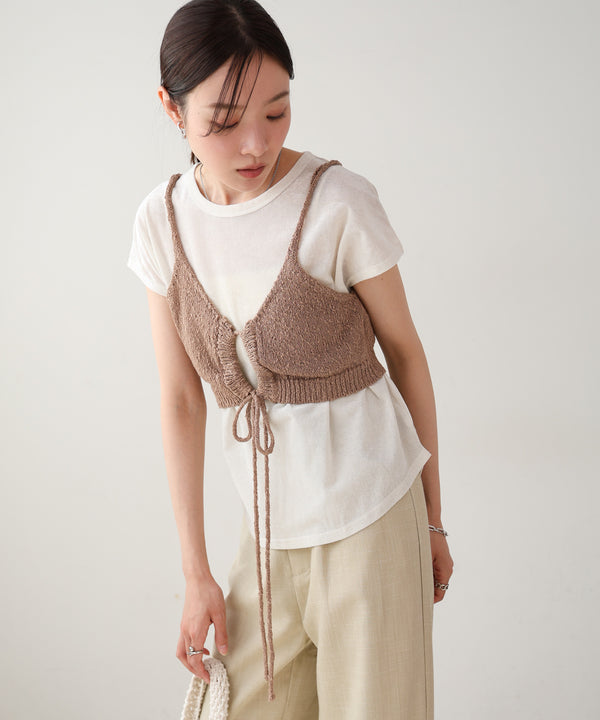 ドロスト付きビスチェ