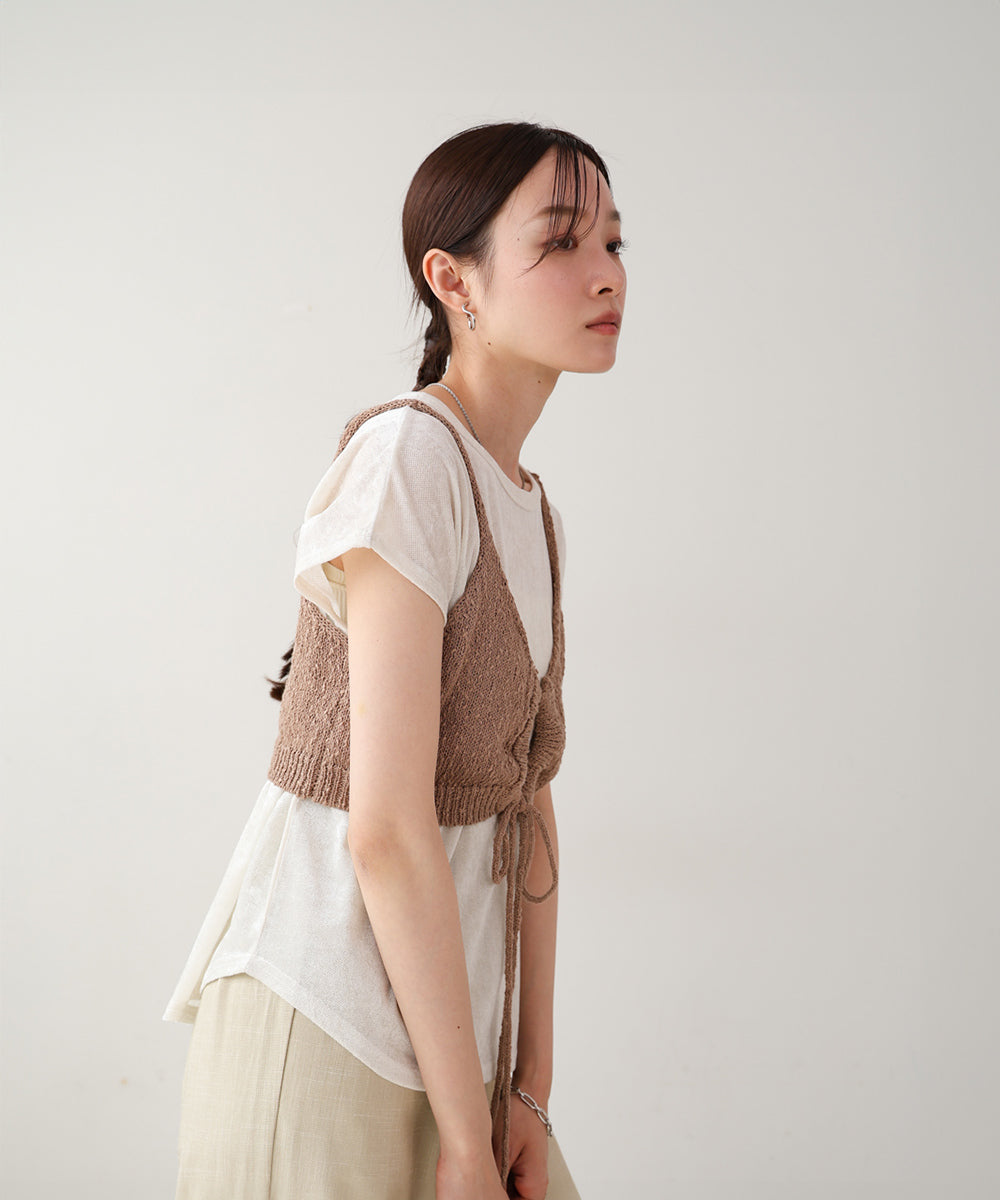 ドロスト付きビスチェ