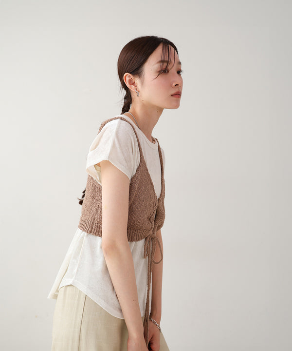 ドロスト付きビスチェ