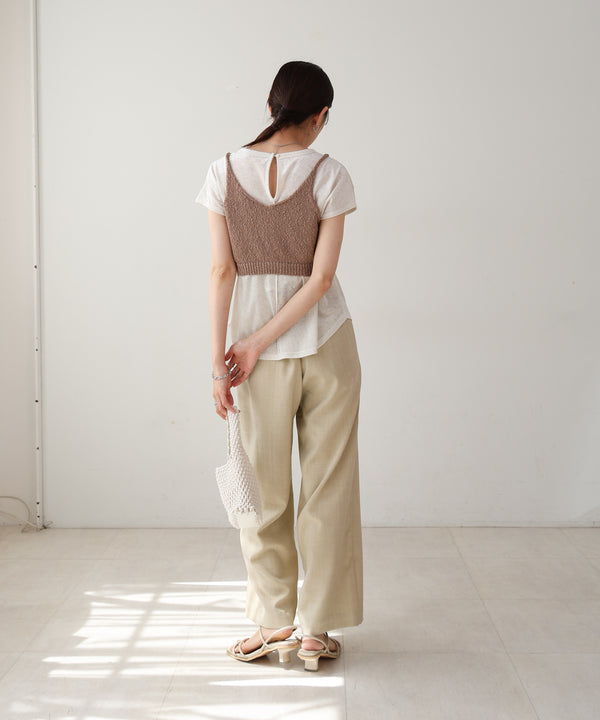 ドロスト付きビスチェ