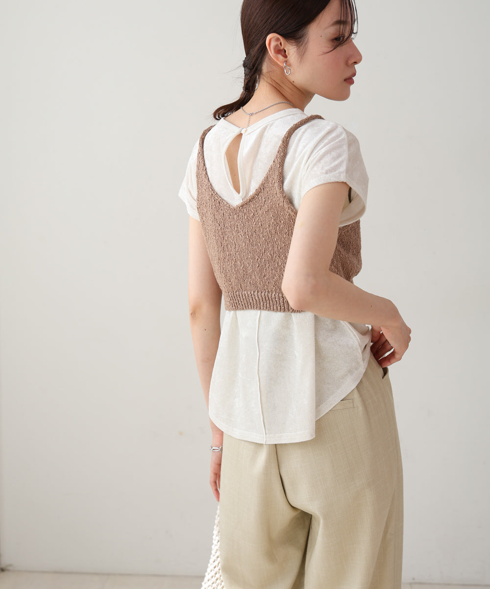 ドロスト付きビスチェ