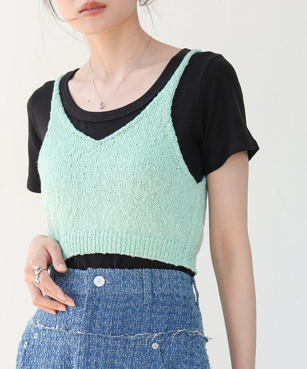 ドロスト付きビスチェ