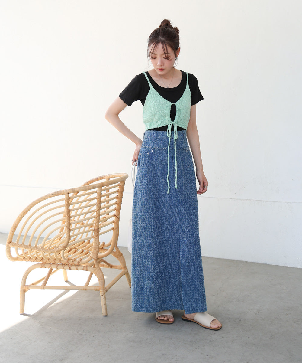 ドロスト付きビスチェ