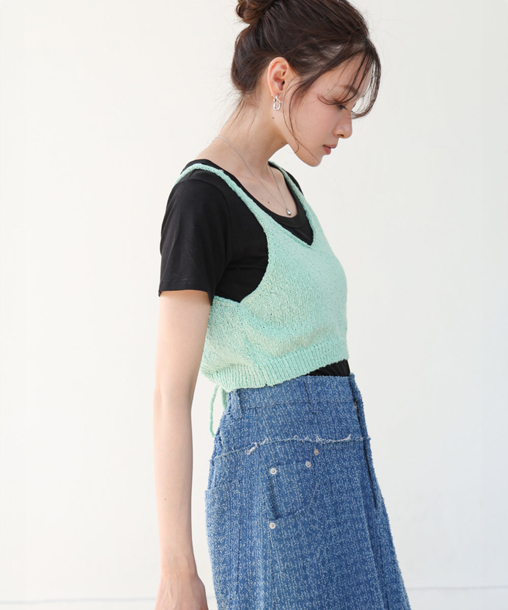 ドロスト付きビスチェ