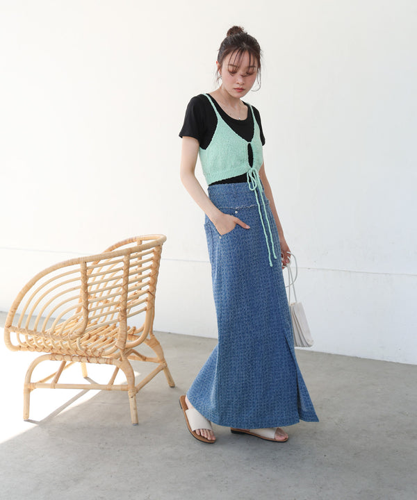 ドロスト付きビスチェ