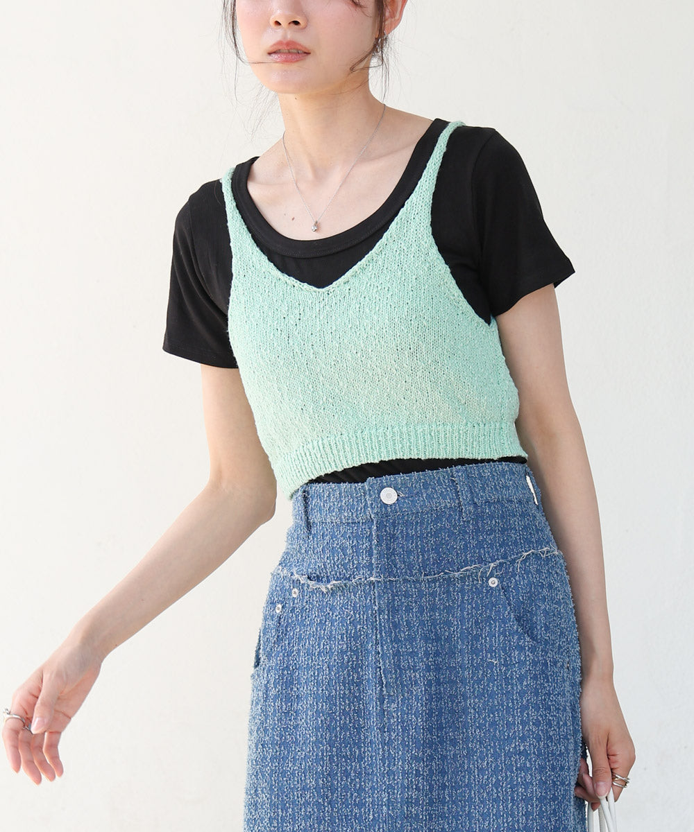 ドロスト付きビスチェ