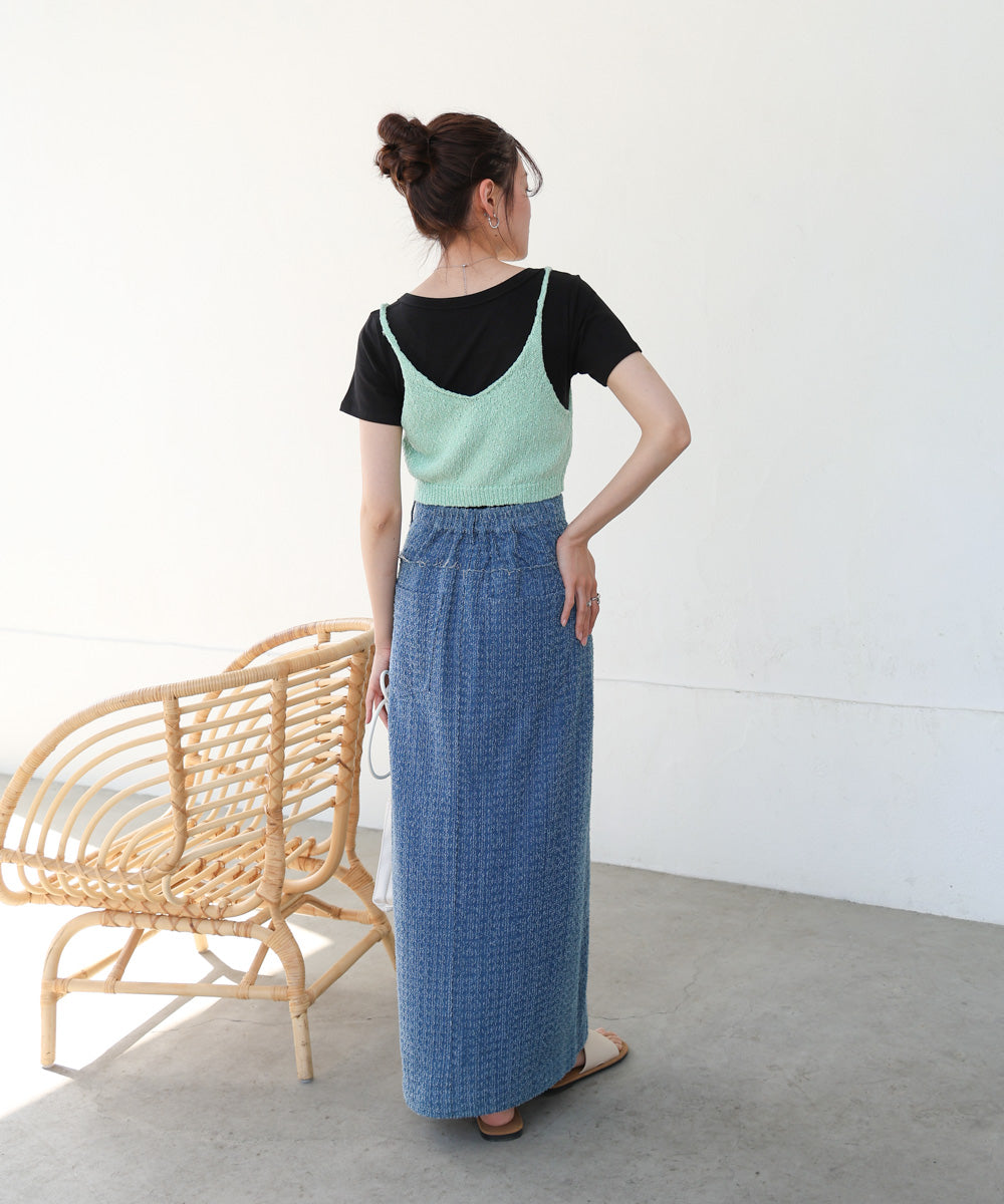 ドロスト付きビスチェ