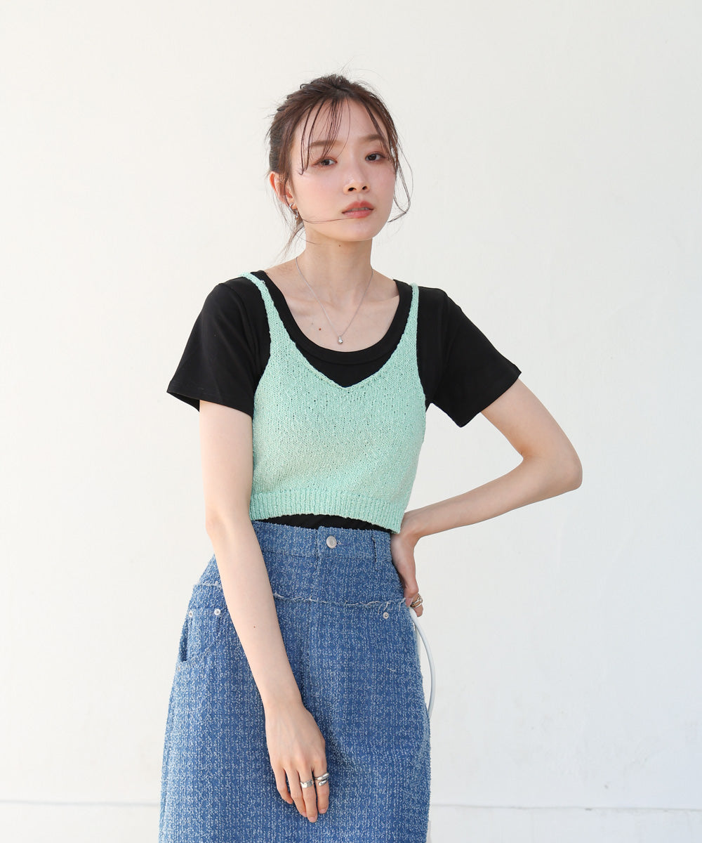 ドロスト付きビスチェ