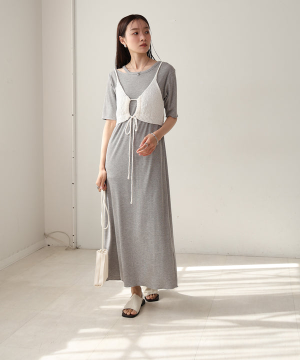 ドロスト付きビスチェ