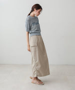 コード刺繍ロゴ入り麻タッチプルオーバー