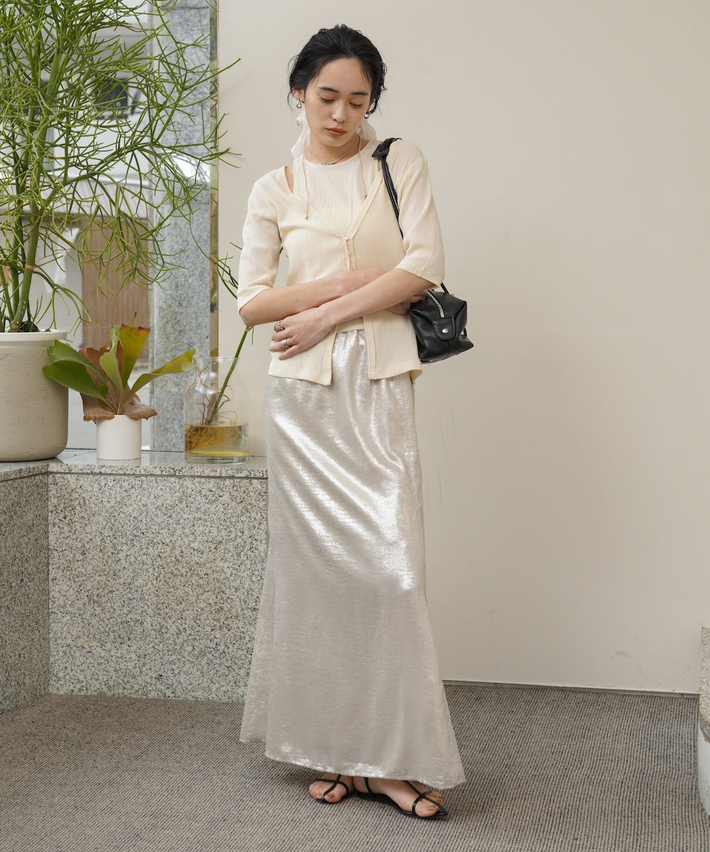 メタリックマーメイドスカート