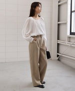 【セットアップ対応】ツイードタックワイドパンツ