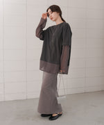 シアーストライプレイヤードプルオーバー